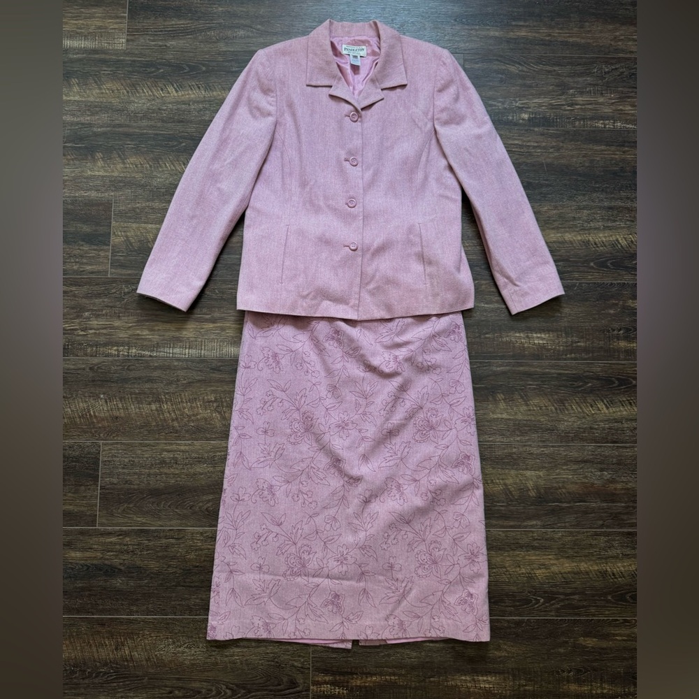 Vintage PENDLETON 2pc Wool Skirt Blazer Set - Picture 2 of 9